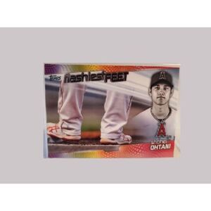 2022 Topps Flashiest Feet Insert Holo Rainbow SHOHEI OHTANI card #FF-14SP LAD